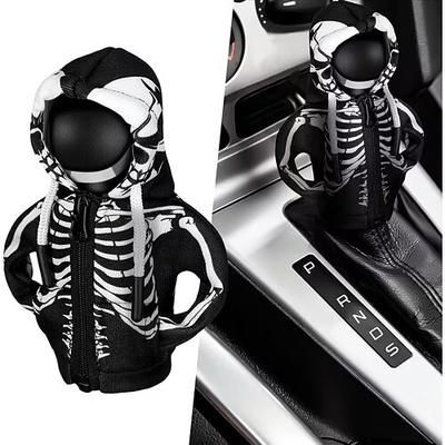 Copertura per pomello del cambio dell'auto, copertura per pomello del cambio manuale con scheletro auto automatiche, fantastico teschio decorativo per la leva del cambio, accessori universali per