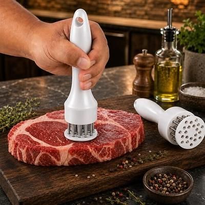 Ago in acciaio inox per intenerire la carne - utensile da cucina per bistecche, pollo, maiale, per una marinatura più rapida carne più succosa