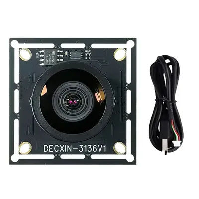 Module de caméra USB 2.0 IMX577 12MP 95 ° Grand angle 4K/30Fps sans distorsion pour la vidéoconférence et la reconnaissance fa