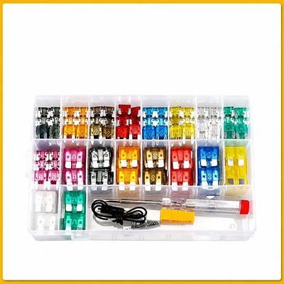Kit assortimento fusibili auto, mini fusibili a lama per auto fusibili standard per auto estrattore – ricambio per camper, roulotte, barche, camion (gli assortimenti dei prodotti variano in base