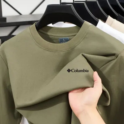 T-shirt homme haut de gamme à manches longues, col rond, confortable, style business décontracté, nouvelle collection automne, tendance, de marque, très vendu, de haute qualité