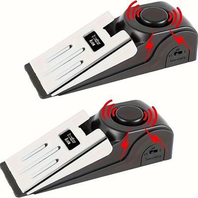 Allarme antifurto con resistenza per porte, allarme di sicurezza portatile con fermaporta e sirena da 120 dB, cuneo per porte a sensibilità regolabile per la sicurezza di casa, hotel, appartamento,