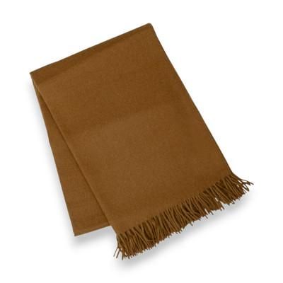Blissful Dream in Caramel,'Fringed Throw Blanket with Soft Baby Alpaca Yarns in Caramel'