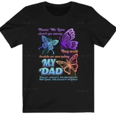 T-shirt pour femme Those Who Love Us Da D Memories, haut de gamme, 100% coton