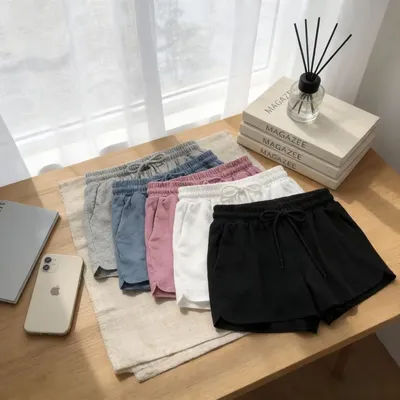 Shorts Confortables pour Femmes, Taille Haute, Couleur Unie, Coupe Ample avec Poches – Meilleure Vente
