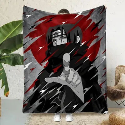 Anime Itachi Kakashi Sasuke Printed Throw Blanket Soft Comfortable Picnic Travel Blanket Perfect Home Decor and Birthday Gift