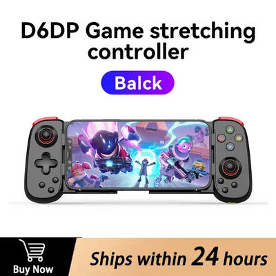 D6DP Wireless Bluetooth Retractable Wireless Gamepad Extendable Game Controller Joystick Pad for PS4 Switch PC for Android Phone
