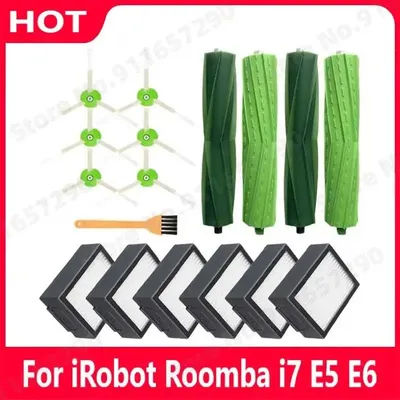Hepa Filter Side Brush Roll for IRobot Roomba I7 E5 E6 I Series Spare Parts Robot Vacuum Cleaner Replacement Accessories
