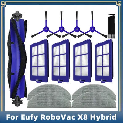 Compatible For Anker Eufy RoboVac X8 Hybrid Robot Vacuum Spare Parts Accessories Main Side Brush Hepa Filter Mop Rag Cloth
