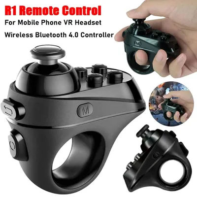 R1 VR Remote Controller Wireless Ring Shape Gamepad Bluetooth 4.0 Remote Control Ring For iPhone Android Smartphone VR Headset