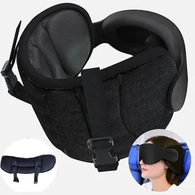 New 3D Contoured Travel Pillow 100% Blackout Adjustable Eye Cover Soft Zero Eye Pressure Sleeping Mask Car Road Trip