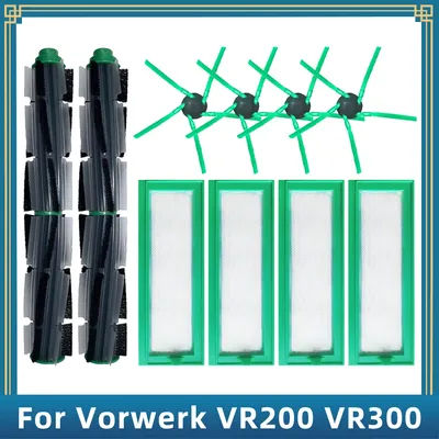 Compatible For Vorwerk Kobold VR200 VR300 Robot Vacuum Cleaner Spare Parts Accessories Main Roller Brush Side Brush Hepa Filter