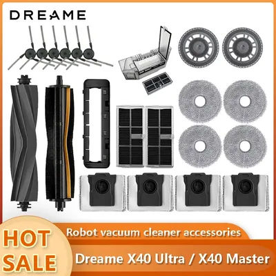 Dreame X40 Ultra / X40 Master Accessories Main Side Brush Mop Cloth Dust Bag HEPA Filter Robot Vacuum Replacement Parts