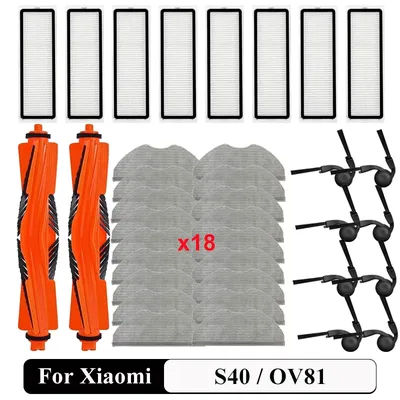 Fit For Xiaomi Robot Vacuum S40 OV81 Vacuum Cleaner Parts Accessories Main Side Brush HEPA Filter Mop Cloth Parts