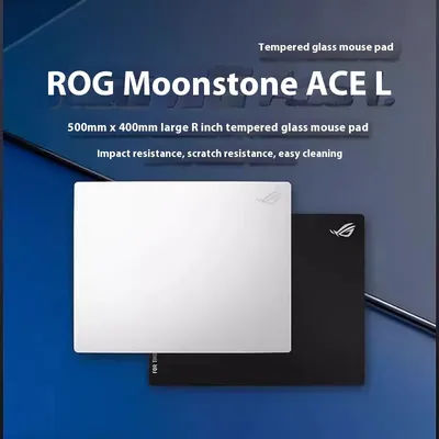 ROG Moonstone ACE L tapis de souris en verre mise à niveau enduit couverture complète apprêt personnalisé 400X500 tapis de bureau de jeu grand tapis en verre trempé