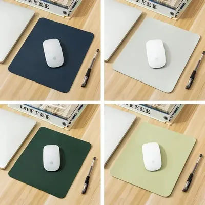 Petit tapis de souris en PU antidérapant, imperméable, anti-rayures, facile à nettoyer, tapis de bureau pour PC portable - Tapis de bureau résistant aux rayures