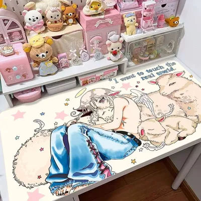 Tapis de table en cuir mignon pour l'ambiance hivernale, tapis de clavier de jeu en cuir imperméable, nouveau tapis de bureau pour filles avec motifs de cœurs