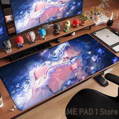HD Anime filles Gamer Wuthering Waves le raccourci XXL grand tapis de souris antidérapant clavier tapis de bureau tapis de souris PC accessoires tapis
