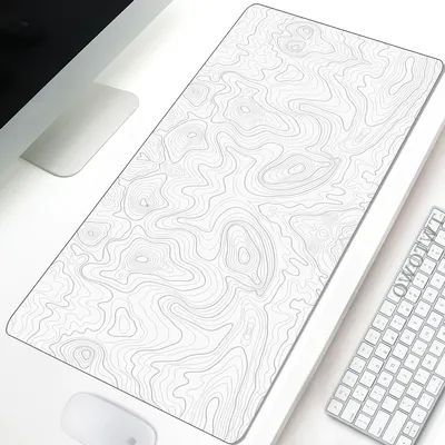 Tapis de souris noir et blanc tapis de souris abstrait Gamer grands tapis de bureau tapis de souris tapis de clavier tapis doux bureau tapis de souris antidérapant