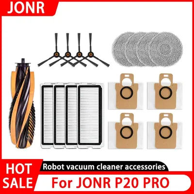 For JONR P20 PRO / T5 Pro Robot Vacuum Cleaner Accessories Main Side Brush Hepa Filter Mop Cloth Replacement