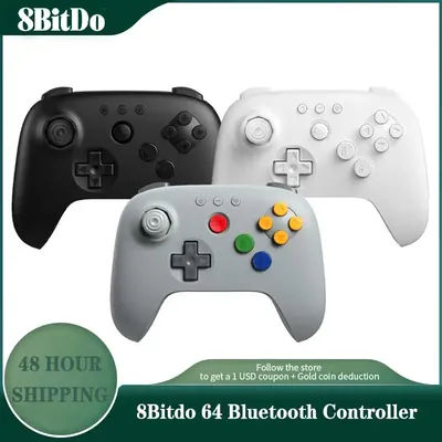 8BitDo N64 Bluetooth Game Controller for Analogue 3D, Nintendo Switch, Switch 2, Gamepad with TMR Joystick for PC Windows Androd