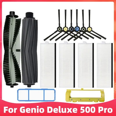 Compatible For ( Genio Deluxe 500 Pro ) Robot Vacuum Cleaner Spare Part Accessory Main Side Brush Hepa Filter