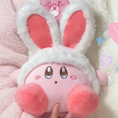 Hot Rabbit Ear Kirby Plush Toys Hug Pillow Grabbing Machine Doll Room Decoration Toys Holiday Gift