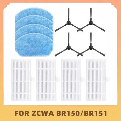 Fit For ZCWA BR150 / BR151 / MAMNV BR150 / BR151 / MANVINS G20 Spare Part Side Brush Filter Mop Cloths Robot Vacuums Accessories