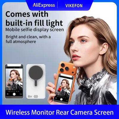 Écran de moniteur sans fil pour caméra arrière, écran magnétique pour smartphone, idéal pour vlog, diffusion en direct, enregistrement vidéo, outil de selfie en extérieur.