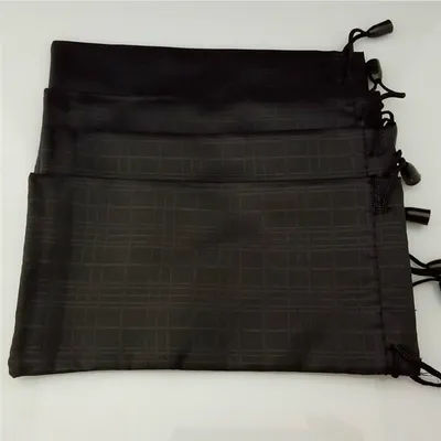 100 pièces/lot, étui à lunettes en tissu à carreaux, imperméable, sac à lunettes de soleil, pochette à lunettes, couleur noire, vente en gros, bonne qualité, Y90