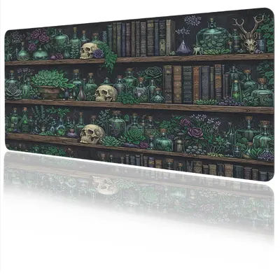 Tapis de souris gothique Greenery Book, grand format XL, pour la maison, nouveau tapis de souris XXL, tapis de bureau antidérapant, accessoires de bureau