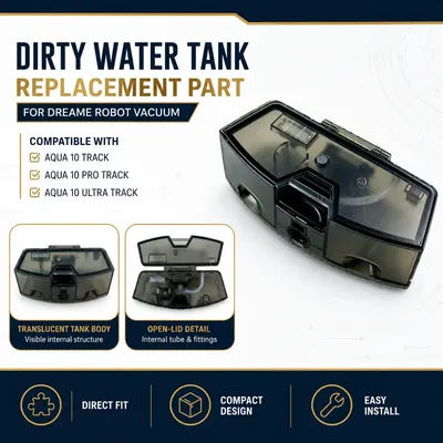 Dirty Water Tank Bucket For Dreame Aqua10 Track Aqua 10 Pro Track Aqua 10 Track Robot Vacuum Cleaner Replacement Spare Parts