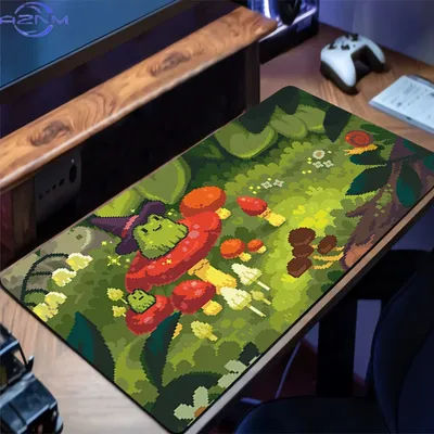 Tapis de bureau vert, tapis de souris anime, motif grenouille kawaii, tapis de souris de jeu, tapis de clavier de dessin animé avec bordure renforcée, tapis antidérapant pour bureau et PC.