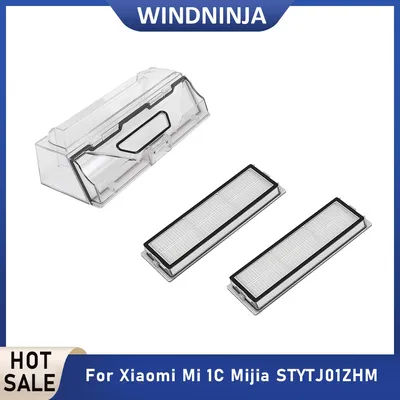 Garbage Box Hepa Filter Accessories For Xiaomi MI 1C Mijia STYTJ01ZHM Robot Vacuum Dust Collection Box Dust Bin Spare Parts