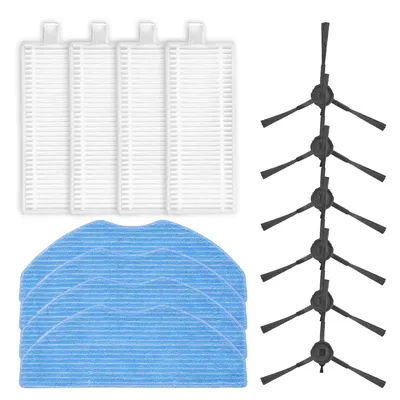 Mop Cloths Side Brushes Kit For EZVIZ RE4 RE4 Plus For Re5 For Re5 Plus Robot Vacuum Cleaner Replacement Parts Accessories Home