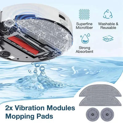 PZHI-16-Pack Replacement Kit For Roborock S8 Maxv Ultra Robot Vacuum Cleaner: Brush, Filter, Mop Pad, Dust Bag