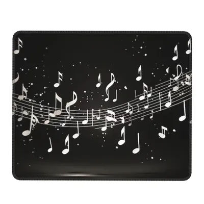 Tapis de souris à motif de symboles musicaux, tapis de souris pour clavier d'ordinateur, tapis de bureau pour PC de jeu, accessoires de bureau, tapis de table