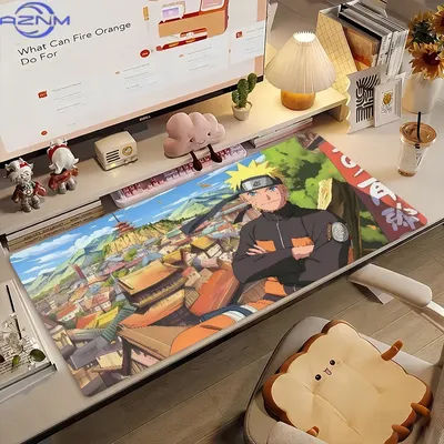 Tapis de souris Naruto Uzumaki, antidérapant, en caoutchouc, pour gamer, tapis d'équilibre pour ordinateur, décoration, tapis de bureau, grand format pour ordinateur portable et bureau.