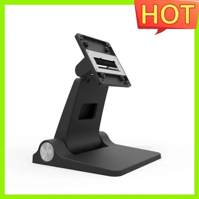 Base de moniteur doublement pliable en alliage d'aluminium anti-vibration, compatible avec les écrans tactiles VESA 75/100 mm pour caisses enregistreuses