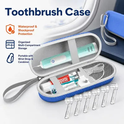 Étui de rangement pour Oral-B Pro/iO, Philips Sonicare, étui pour brosse à dents électrique Oral B, pour têtes de brosse, accessoires portables