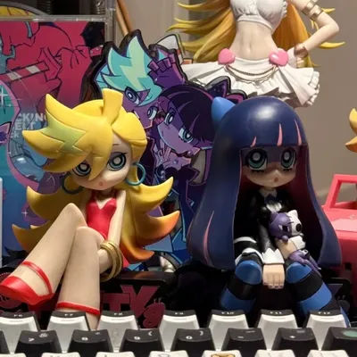 Banpresto Panty Anarchy Figure Panty And Stocking With Garterbelt Monitor Top Prize Anime Collectible Model For Adult Collectors