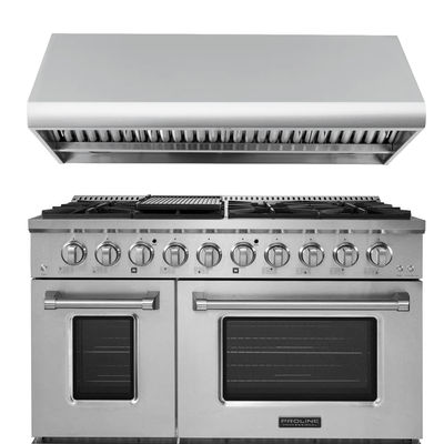 Proline 48" Dual Fuel Range + Hood Bundle | Save 10%