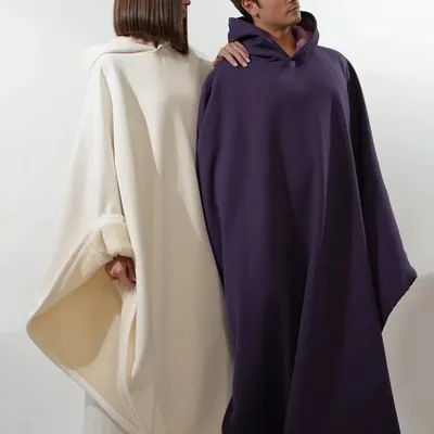Good Quality Indio Cloak Hoodie Blanket Punk Loose Cloak top Solid Color With Hat Men Sweatshirt Casual Autumn and Winter