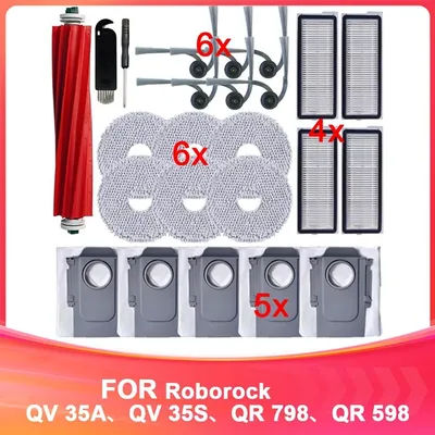A23T Replacement Accessories Kit for Roborock QV 35A QV 35S QR 798 QR 598 Robot Vacuum