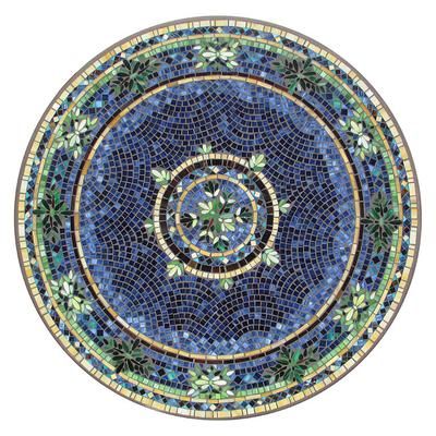 KNF Lake Como Mosaic Table Collection - Oval Bistro Table, Espresso, 72" x 42" - Frontgate