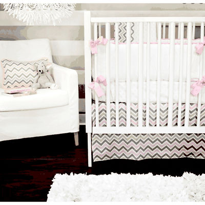 New Arrivals Peace, Love & Pink 3 Piece Baby Crib Bedding Set