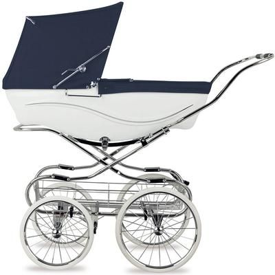 Silver Cross Kensington Classic Pram - White & Navy