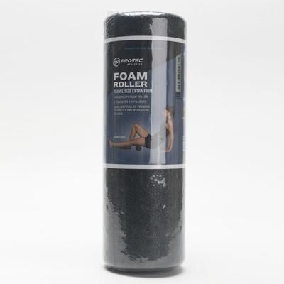 Pro-Tec Foam Roller Travel Size Extra Firm 4"x 12" Sports Medicine Black