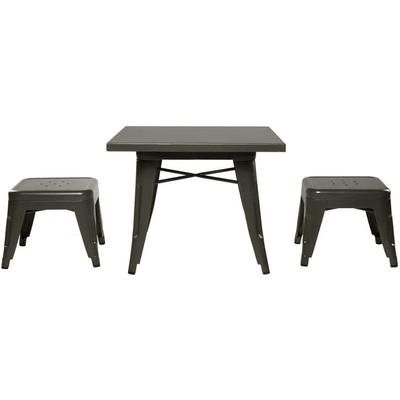 Babyletto Lemonade Table & Stool Chair Set in Charcoal