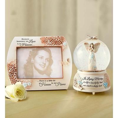 1-800-Flowers Everyday Gift Delivery In Loving Memory Angel Snow Globe & Frame | Happiness Delivered To Their Door